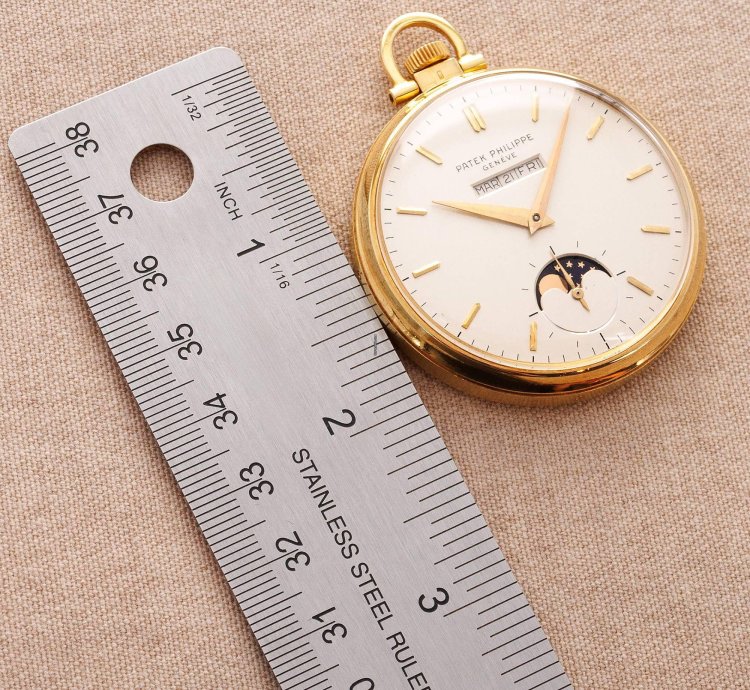Patek Philippe Pocket Watch Yellow Gold Perpetual Calendar Pocket Watch Ref 725 2