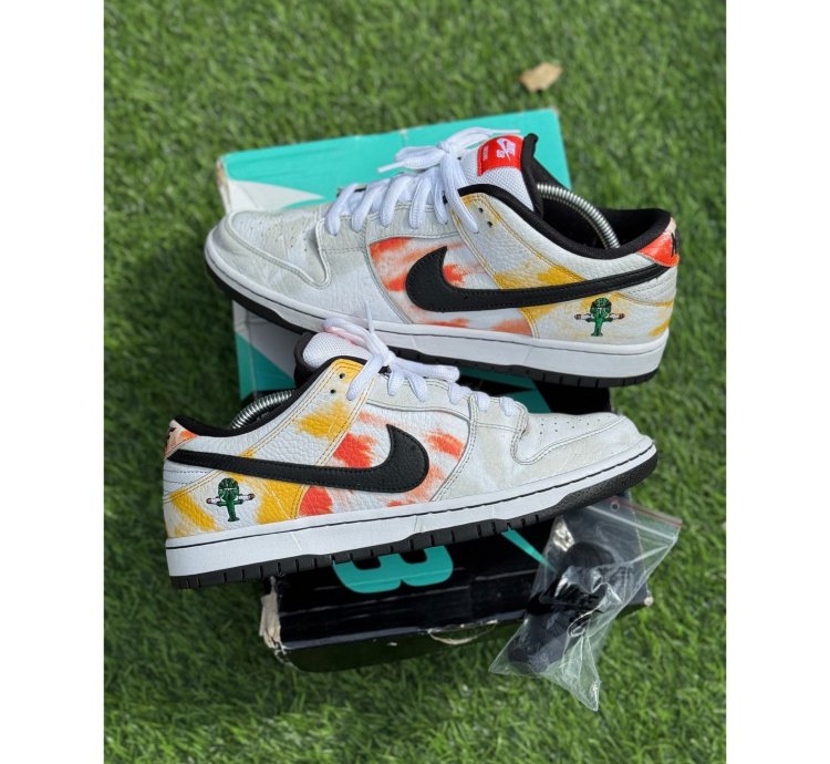 Nike Sb Dunk Low Raygun Tie-dye White Size 9 5