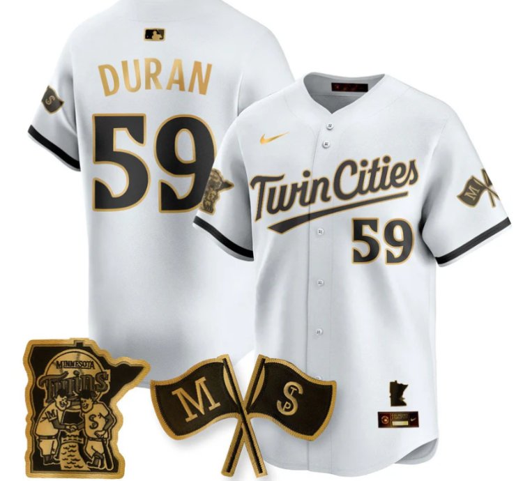 Jhoan Duran Jersey 59 Minnesota Twins Alternate Limited Stitched White
