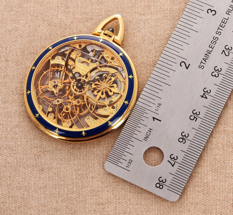 Patek Philippe Pocket Watch Yellow Gold Skeleton Enamel Pocket Watch Ref 899