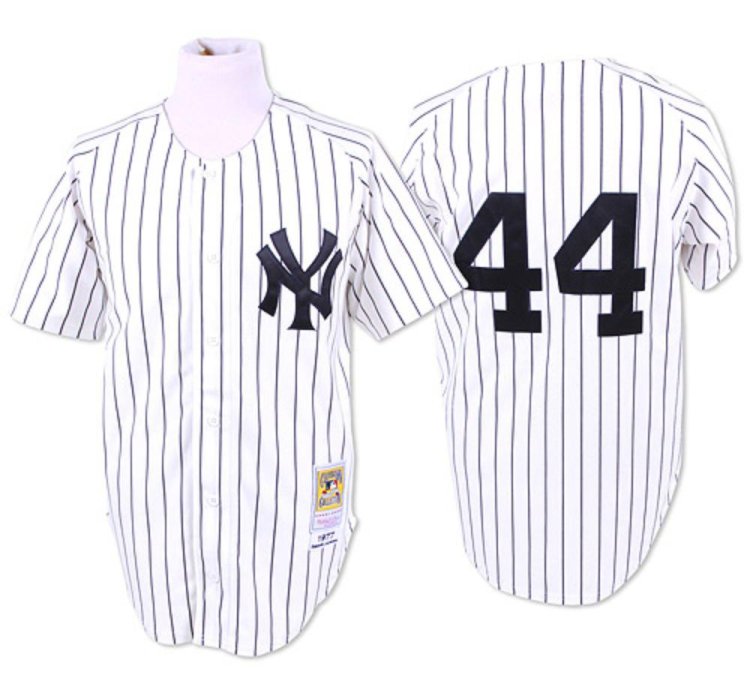 New York Yankees Reggie Jackson White 1977 Throwback Jersey