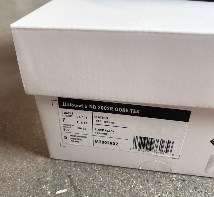 New Balance 2002r Gore-tex Jjjjound Charcoal Size 7