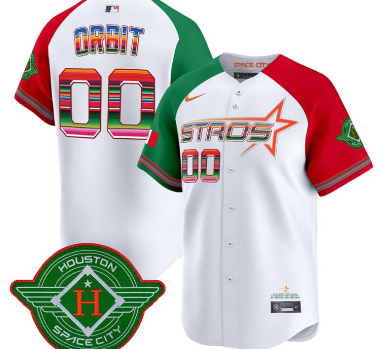 Orbit Jersey 00 Astros 2025 City Connect Mexico Vapor Premier Limited Stitched Alternate