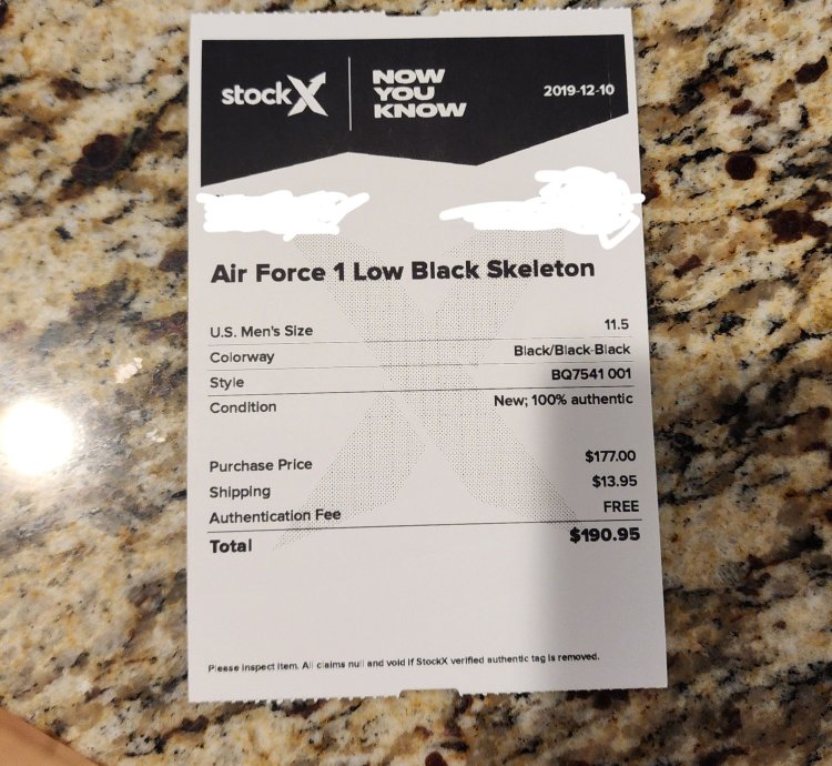 Nike Air Force 1 07 Skeleton Qs Deadstock