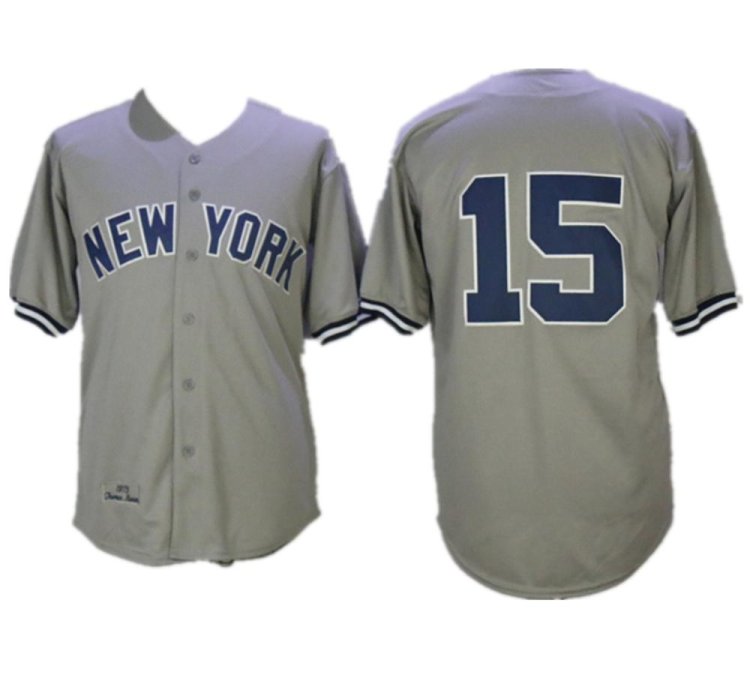 New York Yankees Thurman Munson Gray 1973 Throwback Jersey