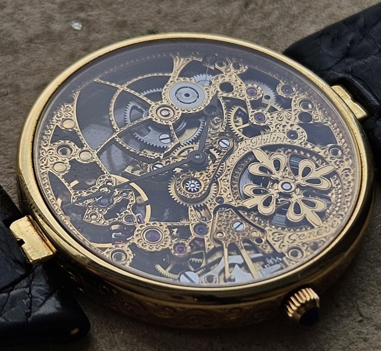 Patek Philippe Skeleton Automatic Yellow Gold 3878 31mm Extremely Rare