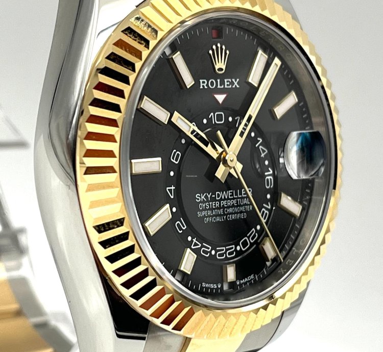 Rolex Sky-dweller Two Tone Black Dial Oyster Bracelet 336933 Unworn 2024