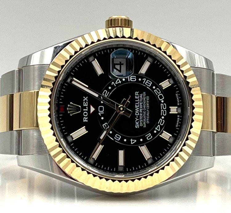 Rolex Sky-dweller Two Tone Black Dial Oyster Bracelet 336933 Unworn 2024