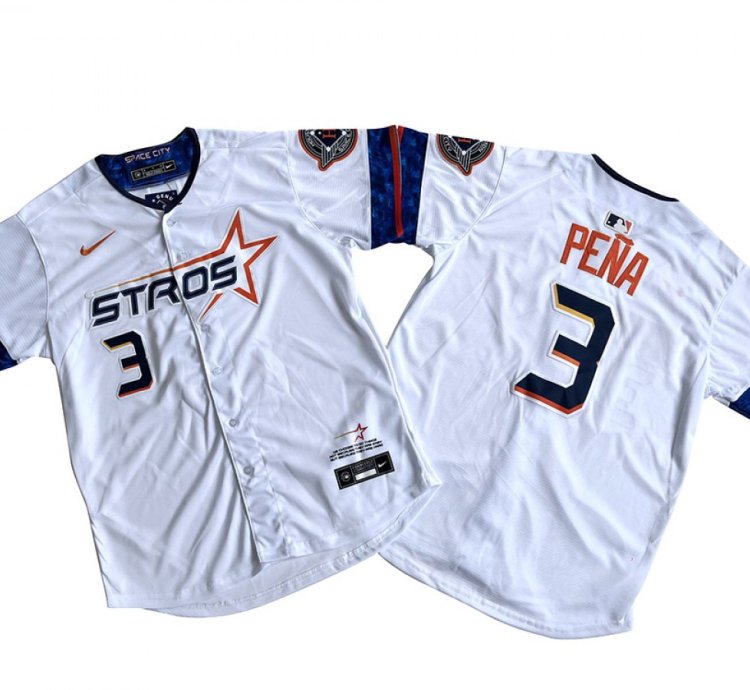 Houston Astros 3 Jeremy Pena White 2025 City Connect Limited Jersey