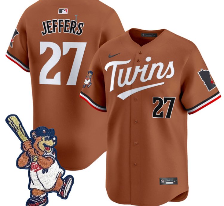 Ryan Jeffers Jersey 27 Minnesota Twins Tc Bear Patch Vapor Premier Limited Stitched