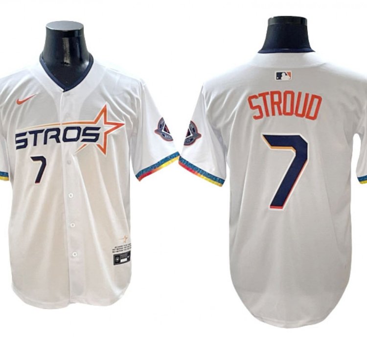 Houston Astros 7 C J Stroud White 2025 City Connect Limited Jersey