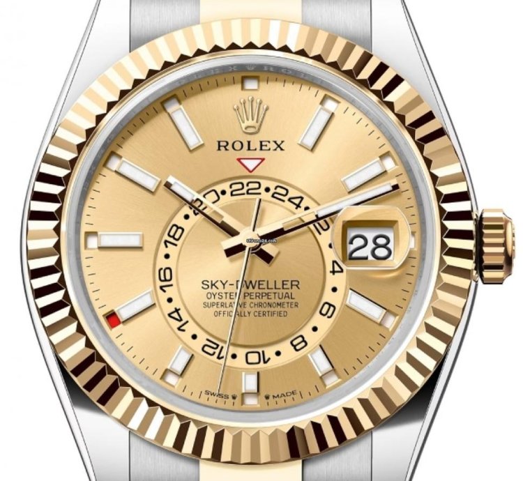 Rolex Sky-dweller Two Tone Champagne Dial Oyster Bracelet 336933 Unworn 2024