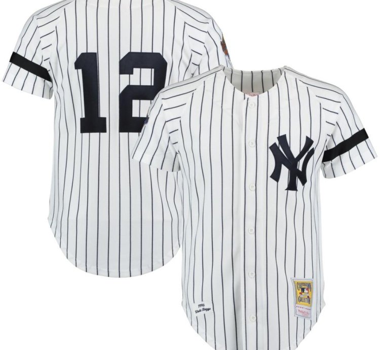 New York Yankees Wade Boggs White 1996 Throwback Jersey