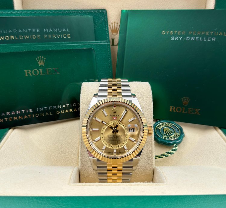 Rolex Sky-dweller Two Tone Champagne Jubilee Bracelet 336933 Unworn 2024