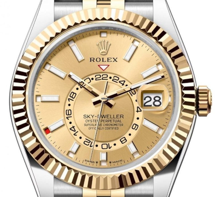Rolex Sky-dweller Two Tone Champagne Jubilee Bracelet 336933 Unworn 2024