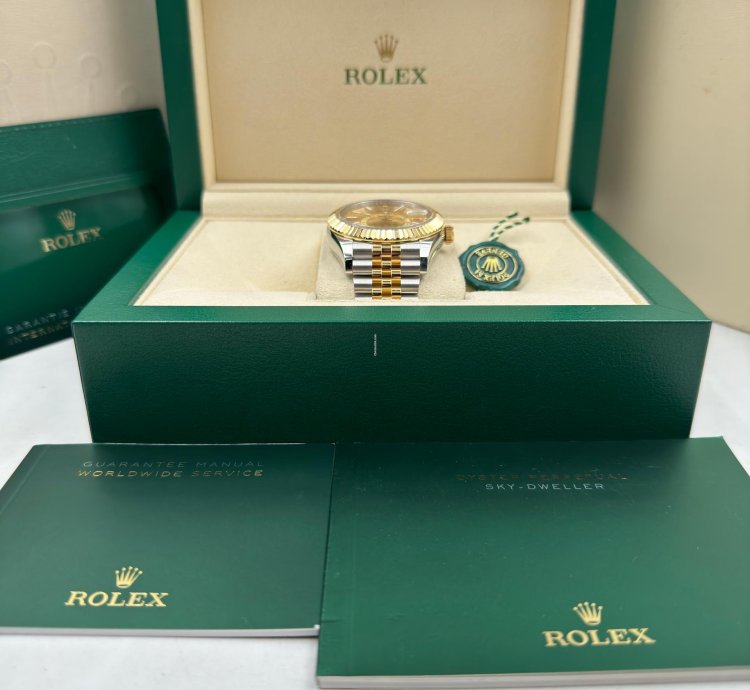 Rolex Sky-dweller Two Tone Champagne Jubilee Bracelet 336933 Unworn 2024