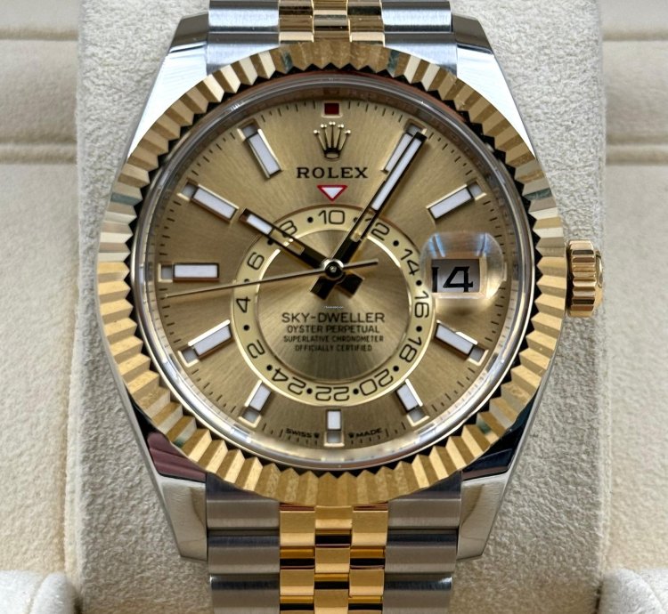 Rolex Sky-dweller Two Tone Champagne Jubilee Bracelet 336933 Unworn 2024