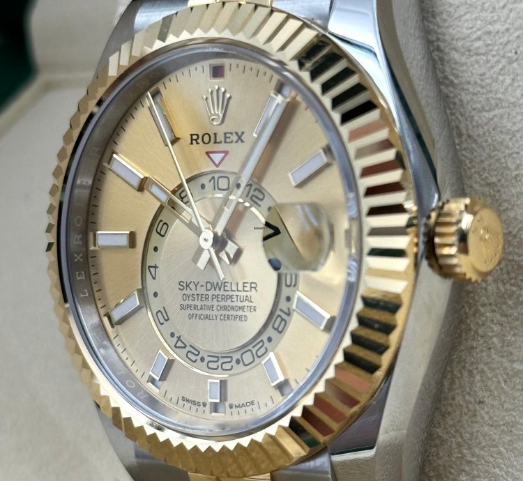 Rolex Sky-dweller Two Tone Champagne Jubilee Bracelet 336933 Unworn 2024