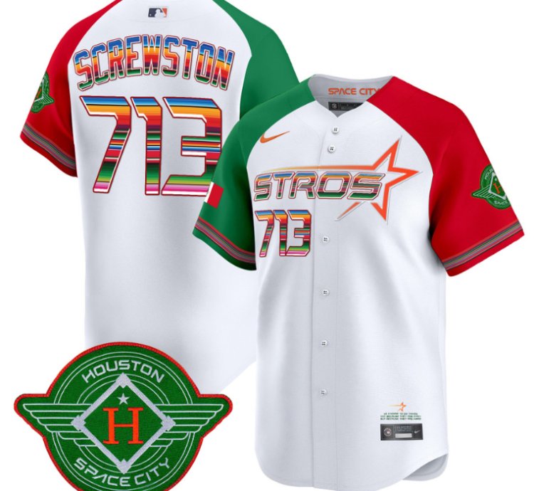 Screwston Jersey 713 Astros 2025 City Connect Mexico Vapor Premier Limited Stitched Alternate