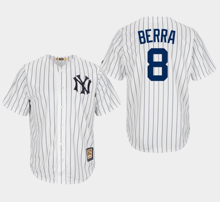 New York Yankees Yogi Berra White Throwback Jersey