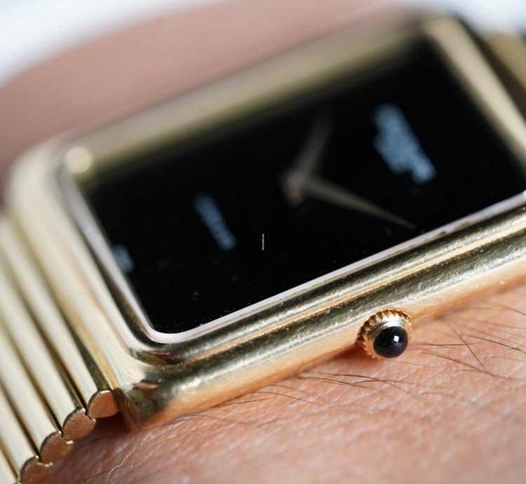 Patek Philippe Tiffany Co Onyx Dial Reference 3649-1 On Bracelet Unpolished