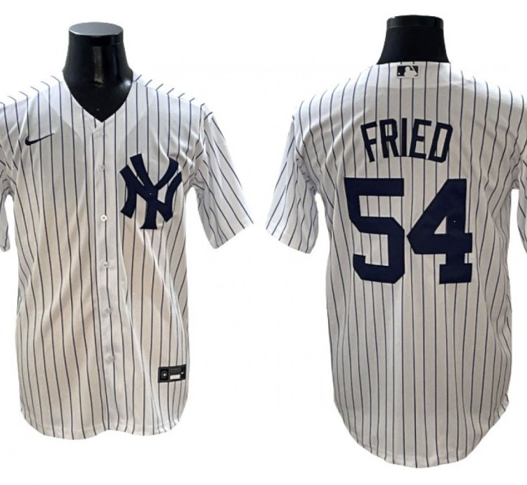 New York Yankees 54 Max Fried White Home Player Jersey