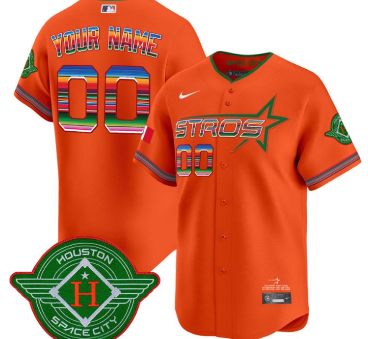 Custom Astros Jersey 2025 City Connect Mexico Vapor Premier Limited All Stitched Orange