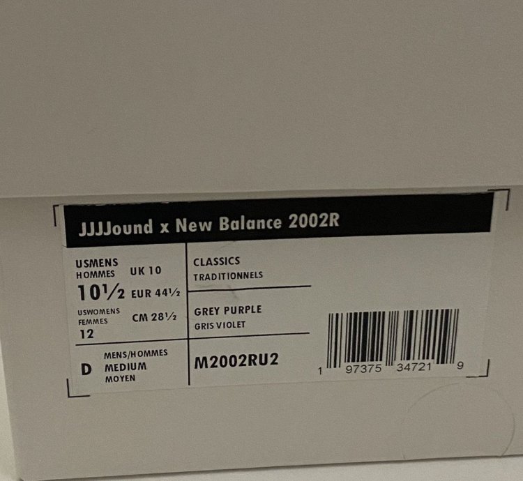 New Balance 2002r Jjjjound Storm Blue Size 10 5
