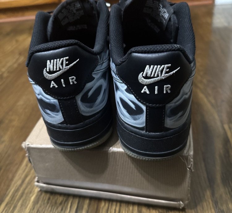 Nike Air Force 1 Low Black Skeleton Halloween 2019