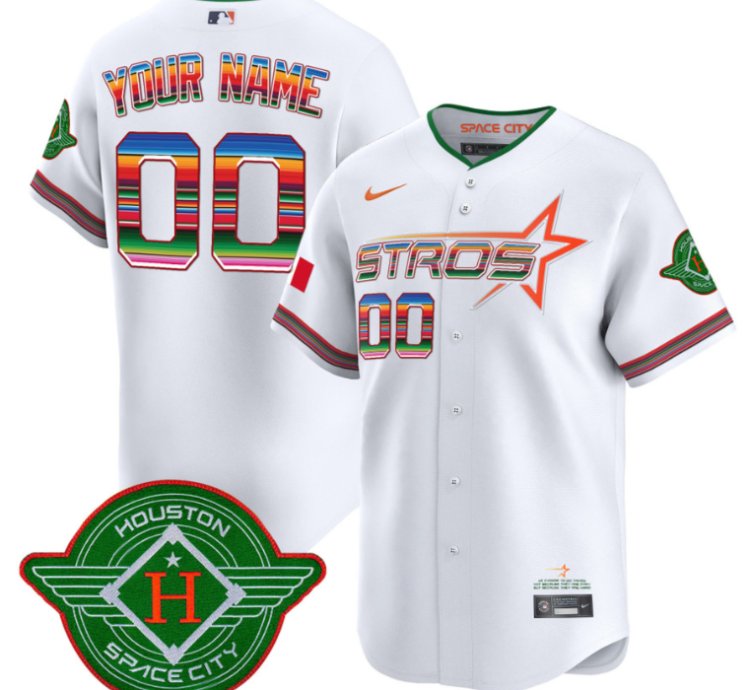 Custom Astros Jersey 2025 City Connect Mexico Vapor Premier Limited All Stitched White