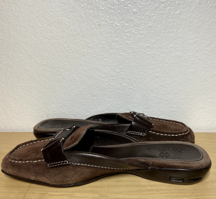 Cole Haan Nike Air Brown Suede Slides Mules D20286 6 5