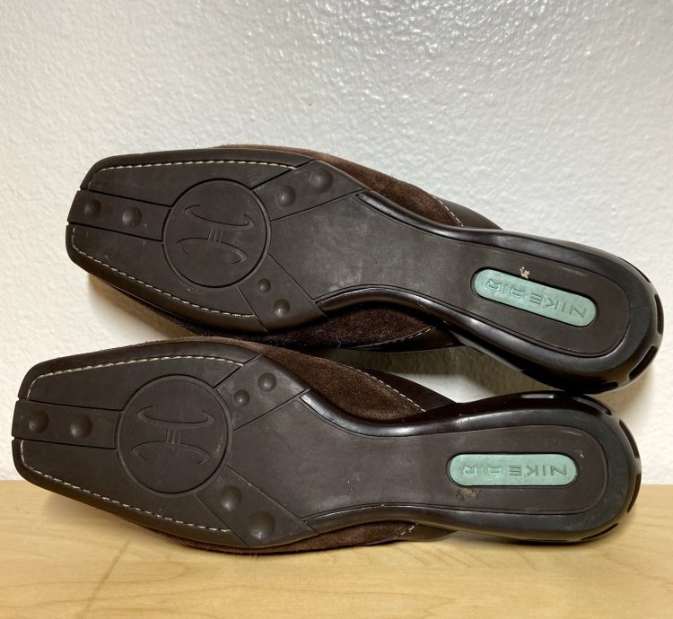 Cole Haan Nike Air Brown Suede Slides Mules D20286 6 5