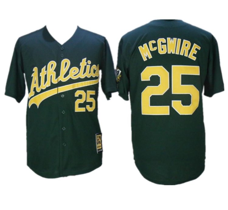 Oakland Athletics Mark Mcgwire Green Throwback Jersey