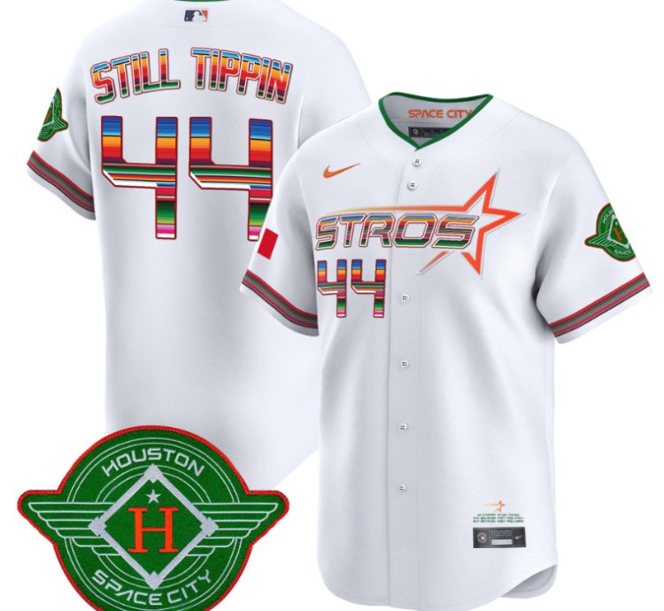 Still Tippin Jersey 44 Astros 2025 City Connect Mexico Vapor Premier Limited Stitched White