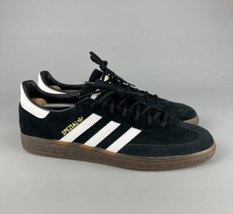 Adidas Handball Spezial Black White Suede Sneakers Us12