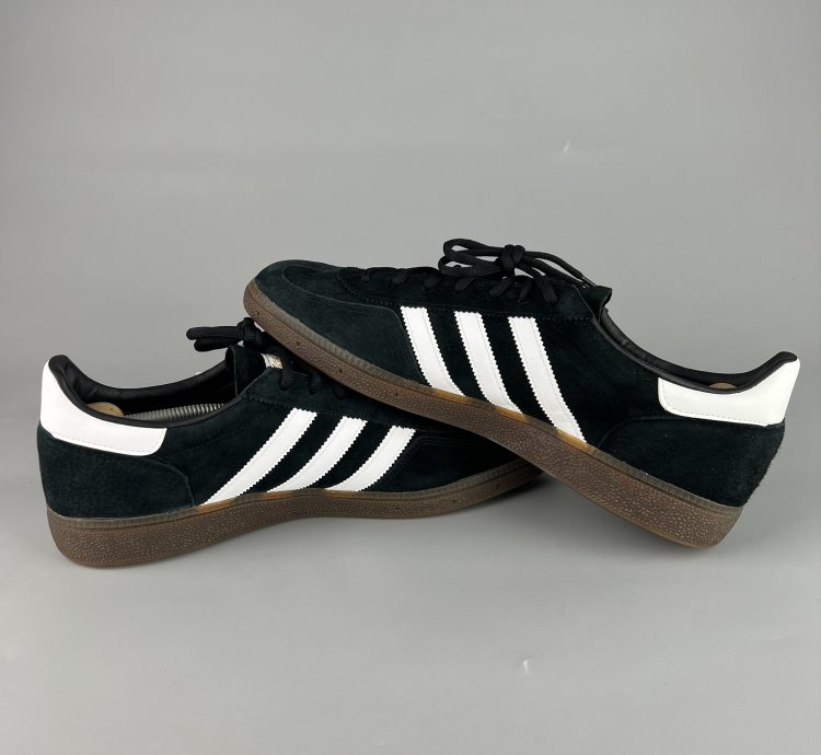 Adidas Handball Spezial Black White Suede Sneakers Us12