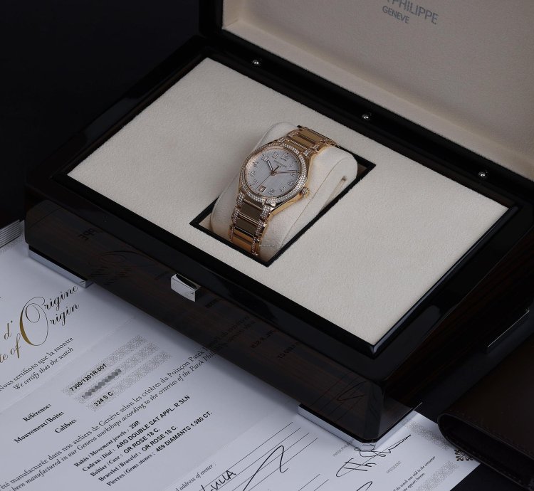 Patek Philippe Twenty 4 Automatic Ref 7300 1201r-001 18k Rose Gold Diamond Bezel Box And Papers 2022