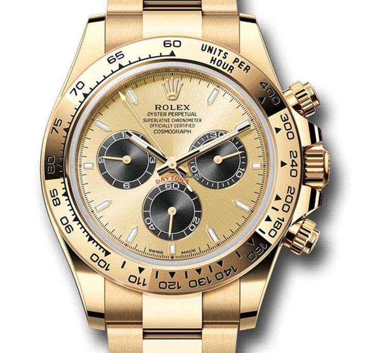 Rolex Daytona Unworn Cosmograph Daytona 126508 Champagne pikachu Dial Yellow Gold Oyster Bracelet 40mm