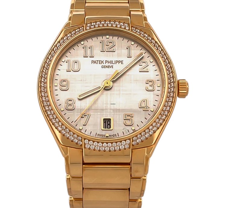 Patek Philippe Twenty 4 Rose Gold Automatic 36mm Diamond Bezel 2022 Box Papers