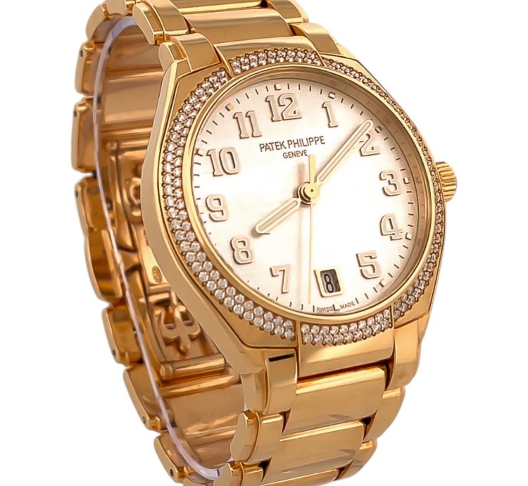 Patek Philippe Twenty 4 Rose Gold Automatic 36mm Diamond Bezel 2022 Box Papers