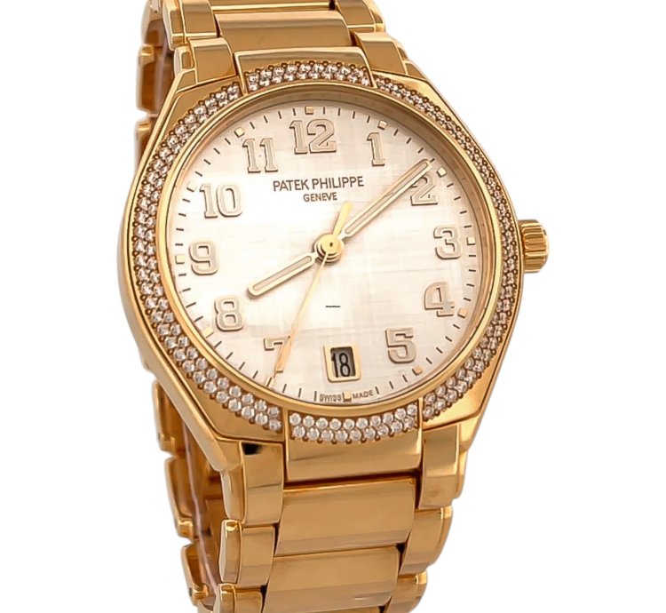 Patek Philippe Twenty 4 Rose Gold Automatic 36mm Diamond Bezel 2022 Box Papers