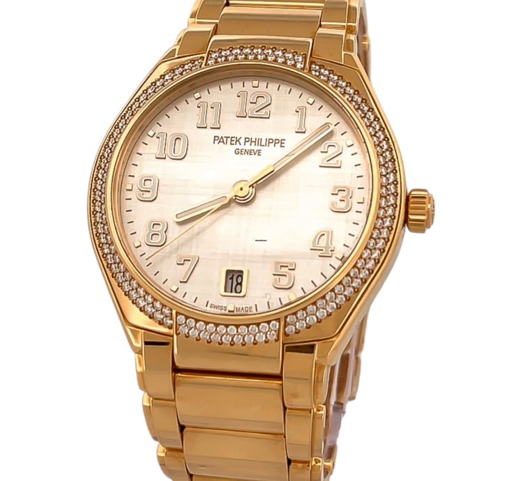 Patek Philippe Twenty 4 Rose Gold Automatic 36mm Diamond Bezel 2022 Box Papers