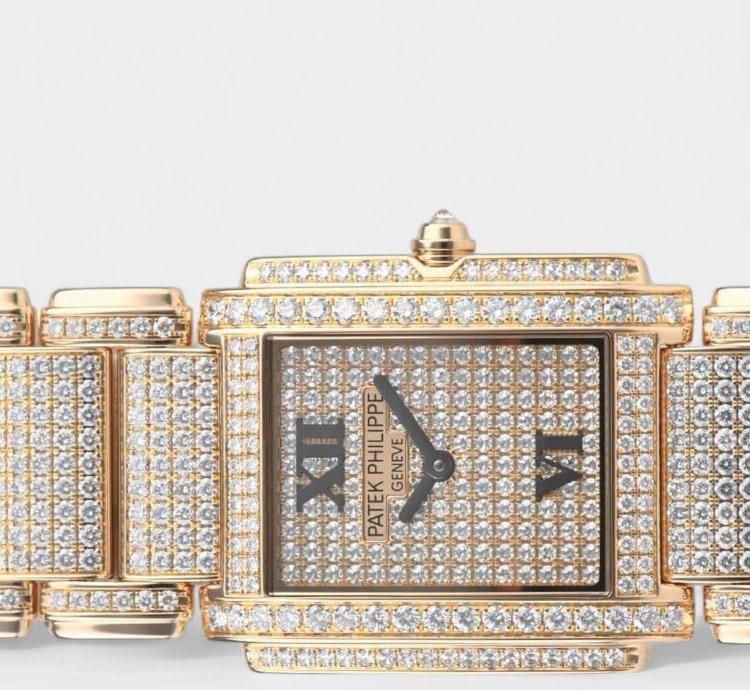 Patek Philippe Twenty 4 Rose Gold Diamonds Quartz 26 3x22mm Box 4910 50r-001
