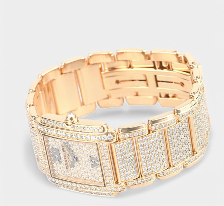 Patek Philippe Twenty 4 Rose Gold Diamonds Quartz 26 3x22mm Box 4910 50r-001
