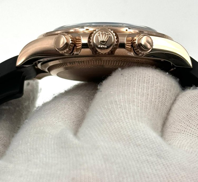 Rolex Daytona Unworn Cosmograph Daytona 40mm Black Dial Rose Gold Oysterflex 126515ln Box Papers 2024