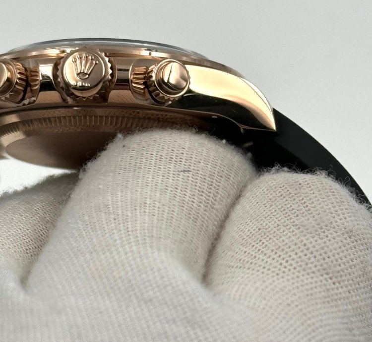 Rolex Daytona Unworn Cosmograph Daytona 40mm Black Dial Rose Gold Oysterflex 126515ln Box Papers 2024
