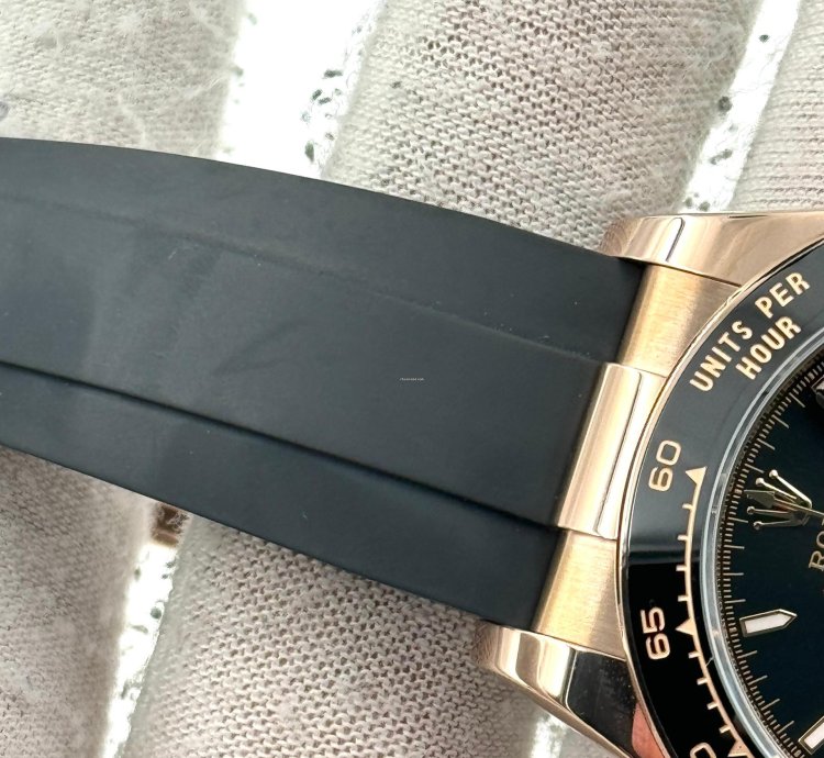 Rolex Daytona Unworn Cosmograph Daytona 40mm Black Dial Rose Gold Oysterflex 126515ln Box Papers 2024