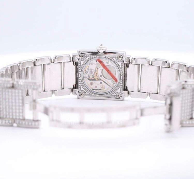 Patek Philippe Twenty 4 White Gold Diamond Pave Open Back Manual Winding