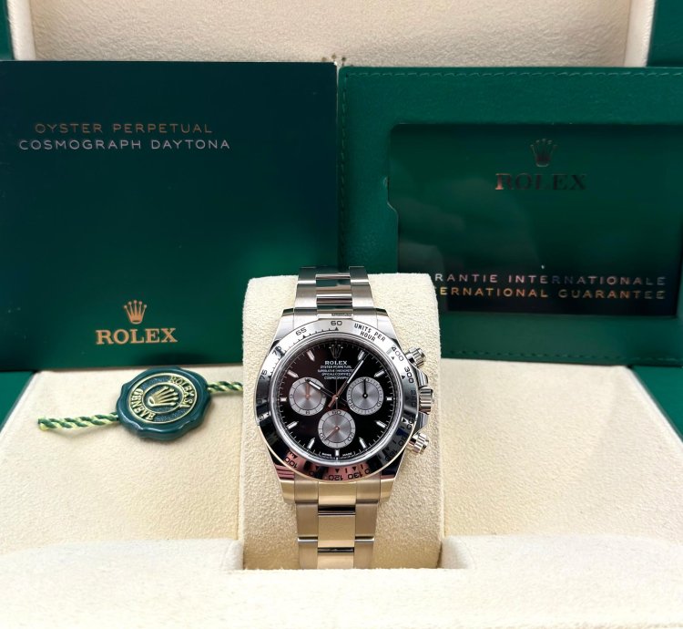 Rolex Daytona Unworn Cosmograph Daytona 40mm Black Dial White Gold Bracelet 126509 Box Papers 2024