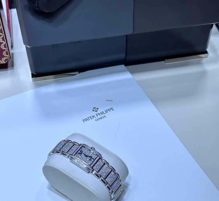 Patek Philippe Twenty 4 White Gold Diamond Pave Open Back Manual Winding